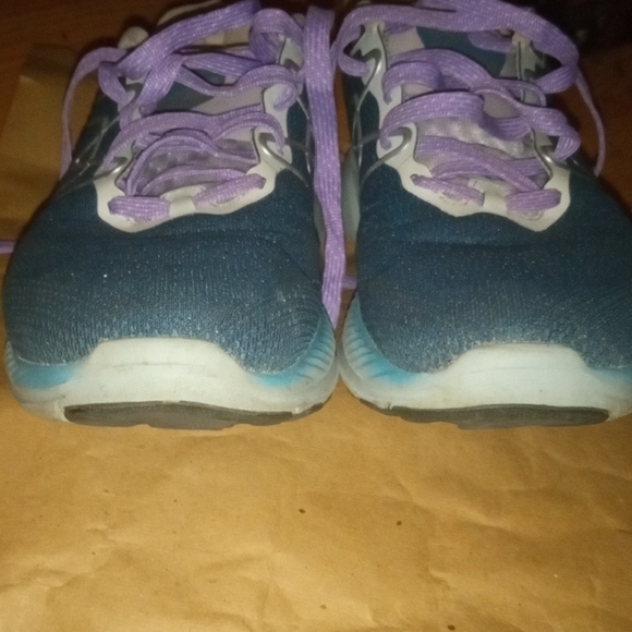 Karhu Fusion 3.5 Women's Shoes, W10.5 Navy/Teal/Silver and Lavender/White Laces - Picture 4 of 13